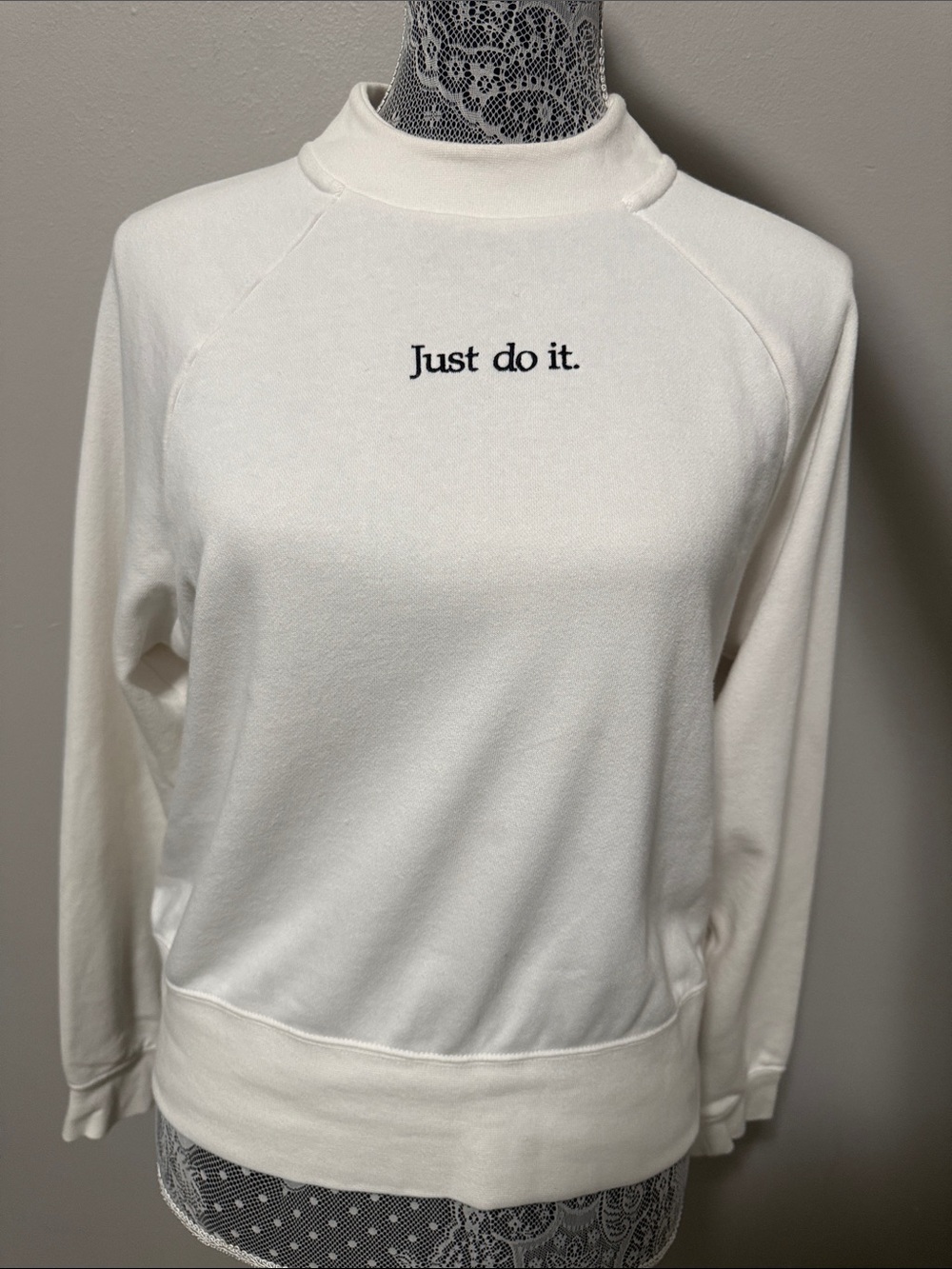 Nike Cream/Black Logo Crewneck Sweatshirt